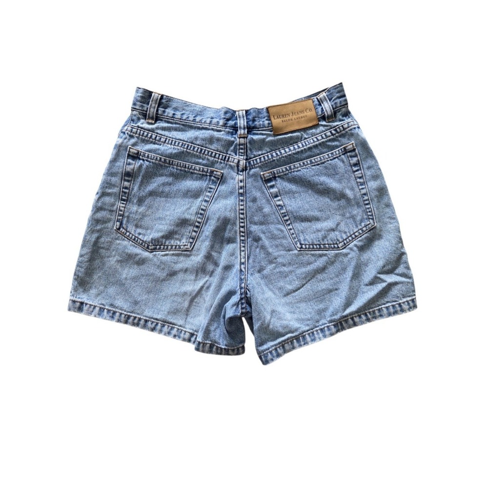 Vintage Ralph Lauren Denim Shorts Womens 4P Hong Kong 90s Preppy High Rise 4"